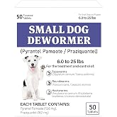 De-Wormer for Puppies and Small Dogs, Dewormer Chewables, (pyrantel pamoate/praziquantel) Controls Tapeworms, Roundworms &amp; Hookworms, Easy to Administer Canine Worm Treatment