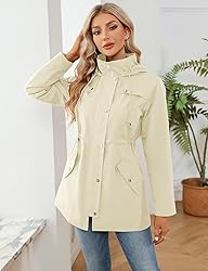 LOMON Women Rain Jacket Lightweight Hooded Jackets