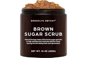 Brooklyn Botany Brown Sugar Body Scrub - Moisturizing and Exfoliating Body, Face, Hand, Foot Scrub - Fights Acne, Fine Lines & Wrinkles, Great Gifts For Women & Men - 10 oz