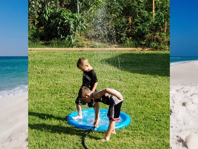 Kids having fun w/small pad on Amazon Live