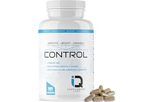 IQ SUPPLEMENT LABS Control-Appetite Suppressant | Maintain Portion Control, Reduce Cravings & Snacking | Weight Management Supplement for Women & Men-Sugar/Stimulant Free 180 Capsules 30-Day Supply