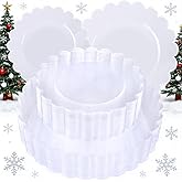 supernal 100pcs Clear Plastic Plates,Disposable Plastic Plates Heavy Duty,Premium Plate,Includes 50 Clear Dinner &50 Dessert Plate,for Party,Wedding,Brial Shower