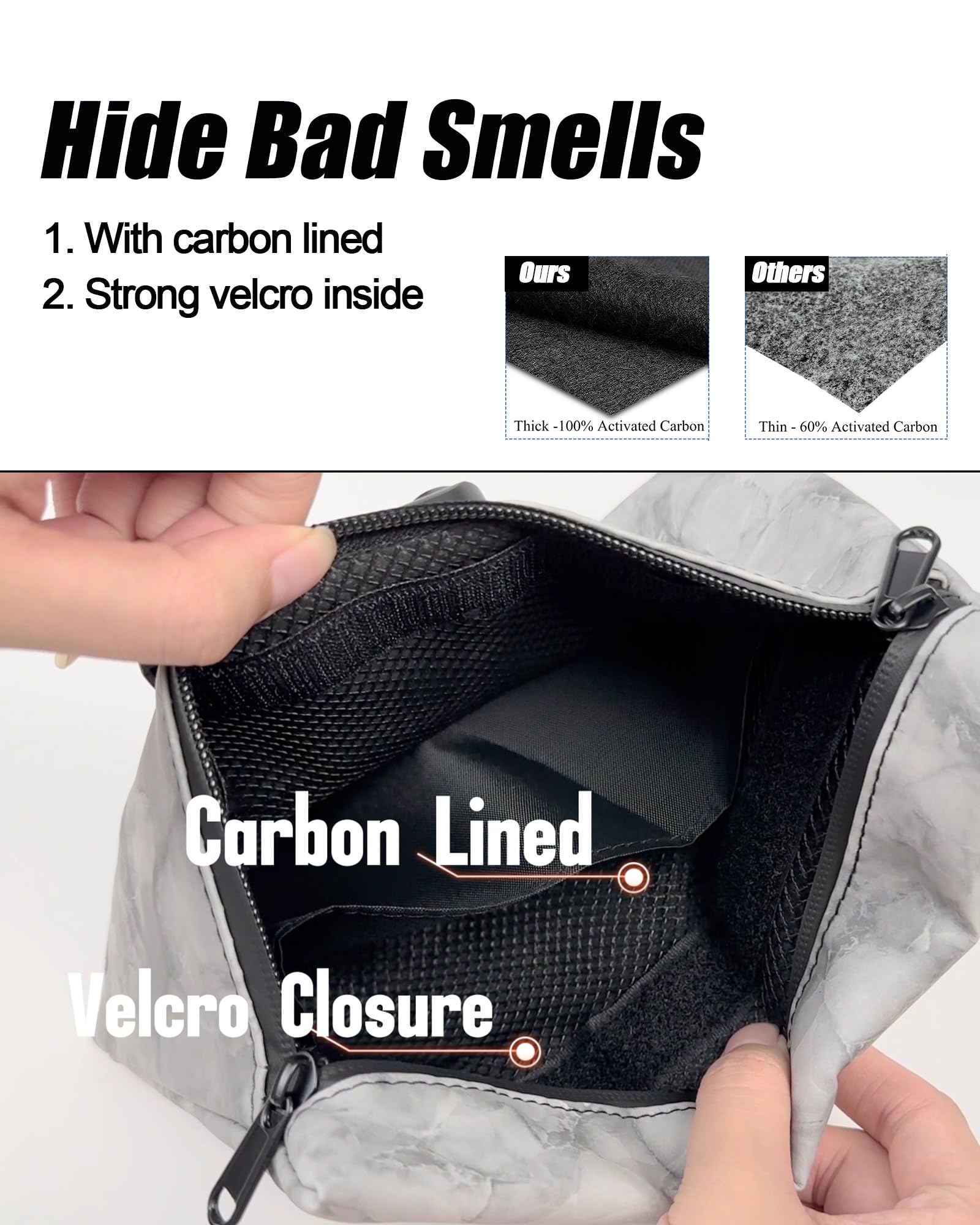 FIREDOG Smell Proof Bag with Lock, 6x9 Odor Proof Pouch Case Container for Travel Stash Storage