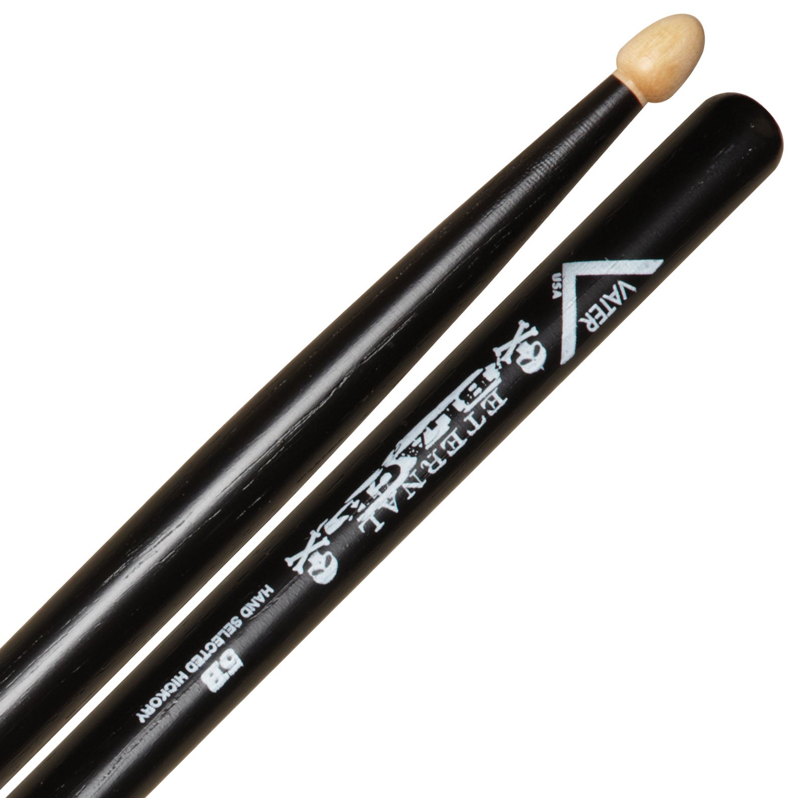 Vater Drumsticks VHEB5BW - 5B Eternal Black Series - Acorn Wood Tip