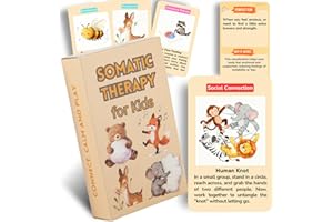 Somatic Therapy Cards for Kids, 52 Mindfulness & Emotional Regulation Activities for Calm, Focus, Coping Skills - Social Emot