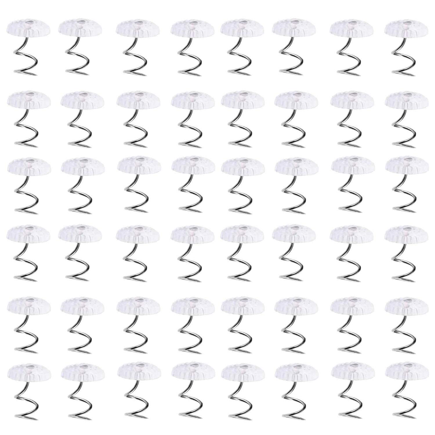 100 Pcs Clear Heads Twist Pins Bedskirt Pins for Upholstery Slipcovers and Bedskirts Headliner Repair Loose Drapery Craft