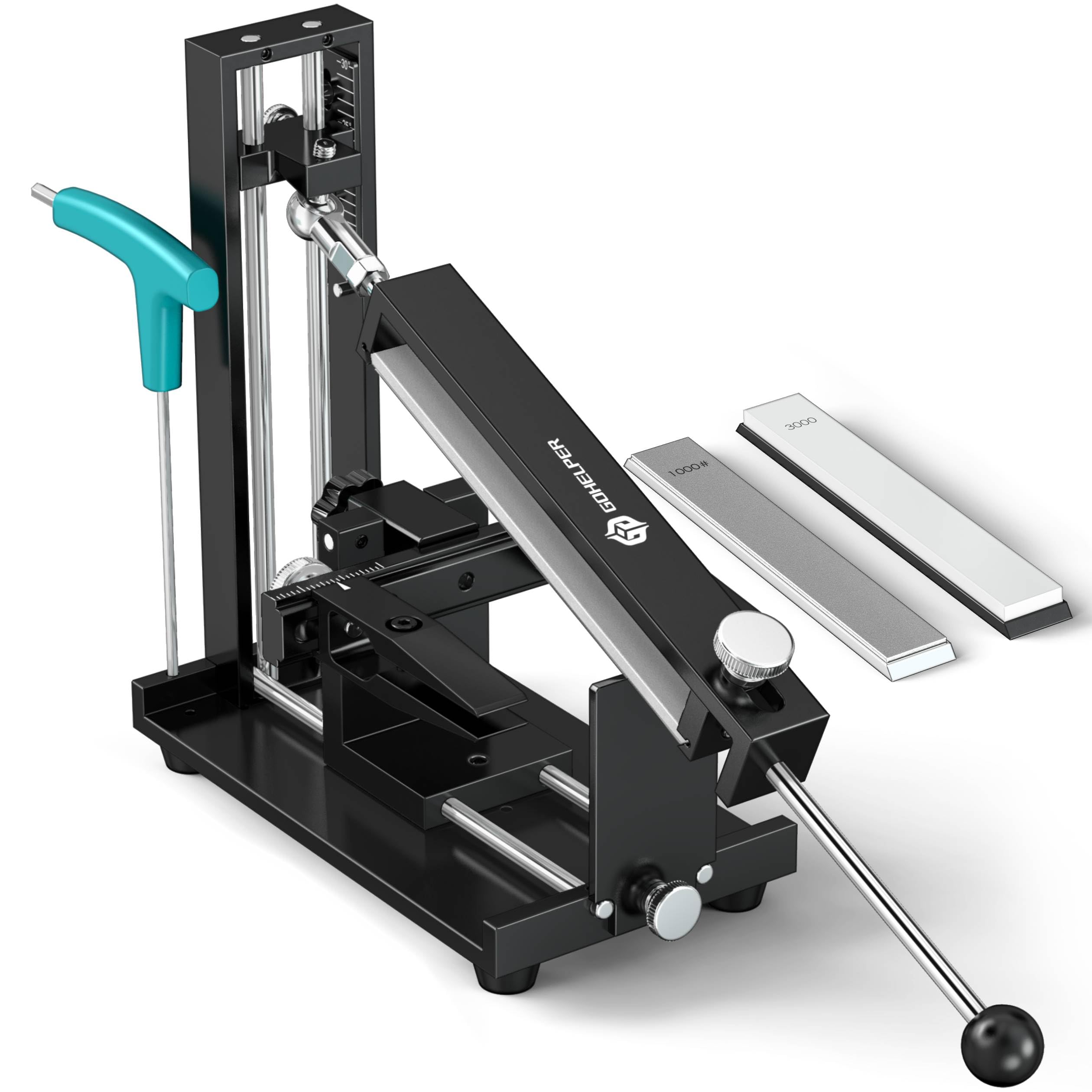 Photo 1 of ***(SEE NOTES BEOFRE BIDDING/ MINOR DAMAGE)***Professional Adjust Knife Sharpener Kit, Aluminium Alloy Precision Fixed Angle Guide Knife Sharpening System with #400, #1000 Diamond Plate, Polishing Oil Stone for Kitchen, Pocket, Hunting Knives