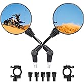 OFIG Motorcycle Mirrors with 7/8" Handlebar Mount, ATV Mirrors Compatible with ATV Motocycle Scooter Moped Snowmobile Polaris