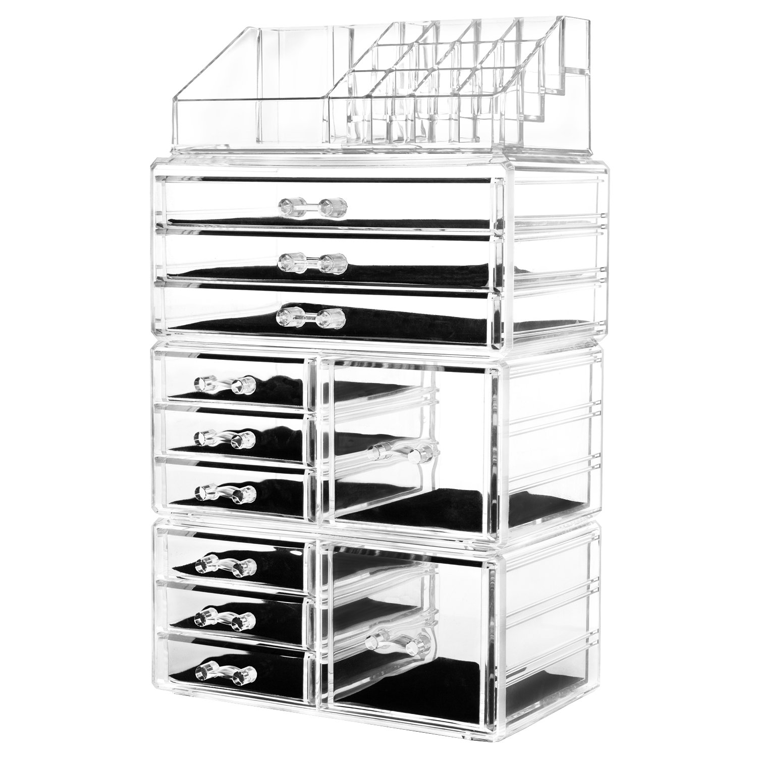Hblife Acrylic Jewelry And Cosmetic Storage Drawers Display Makeup