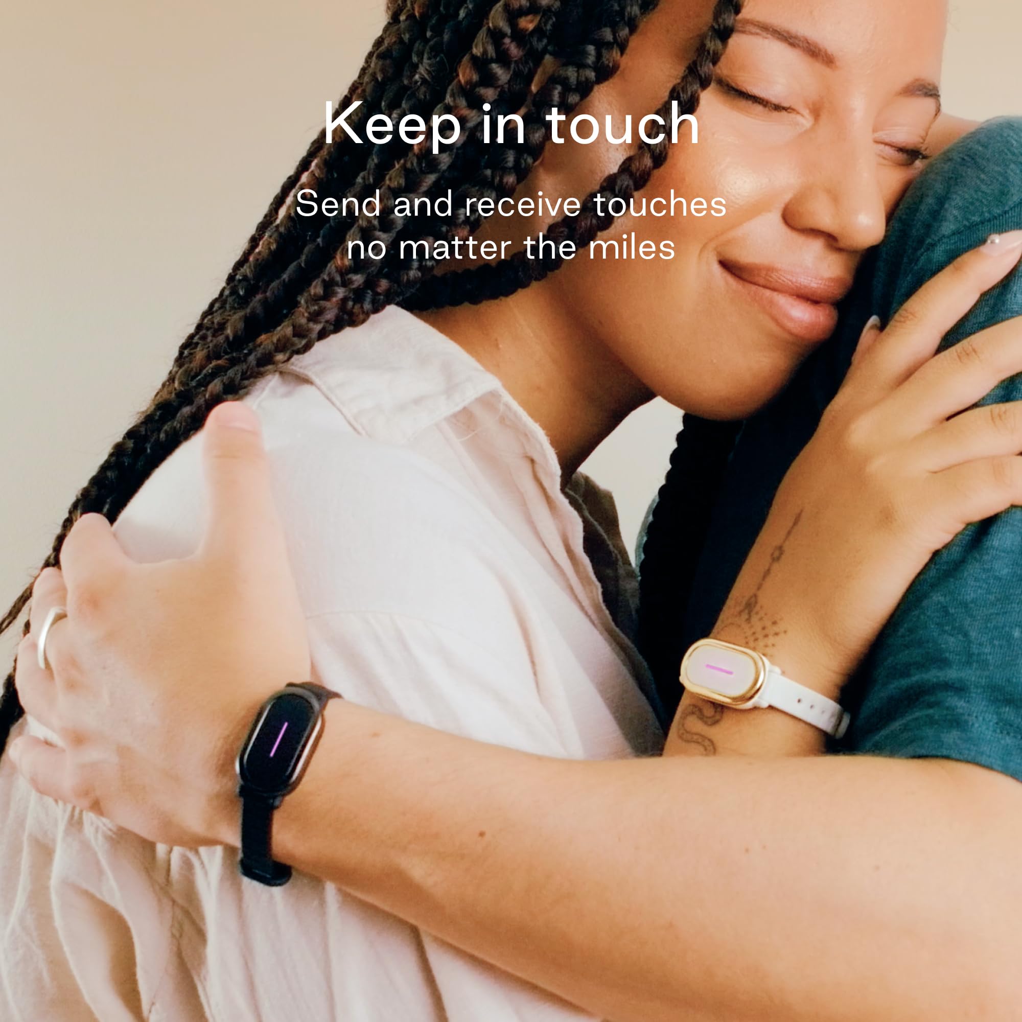 BOND TOUCH 4 - Long Distance Relationship Bracelets for Couples (Set of 1) - Feel Each Other's Touch Across Any Distance | Long Distance Relationship Gift for Couples | Matching Couple Bracelets