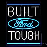 Acrylic LED Sign - Licensed Retro Neon Sign - For Bar Man Cave Garage Game Room Mechanic Shop Bar &amp; Workshop - Classic Automotive Neon-Style Sign (Built Ford Tough, 16" x 20")