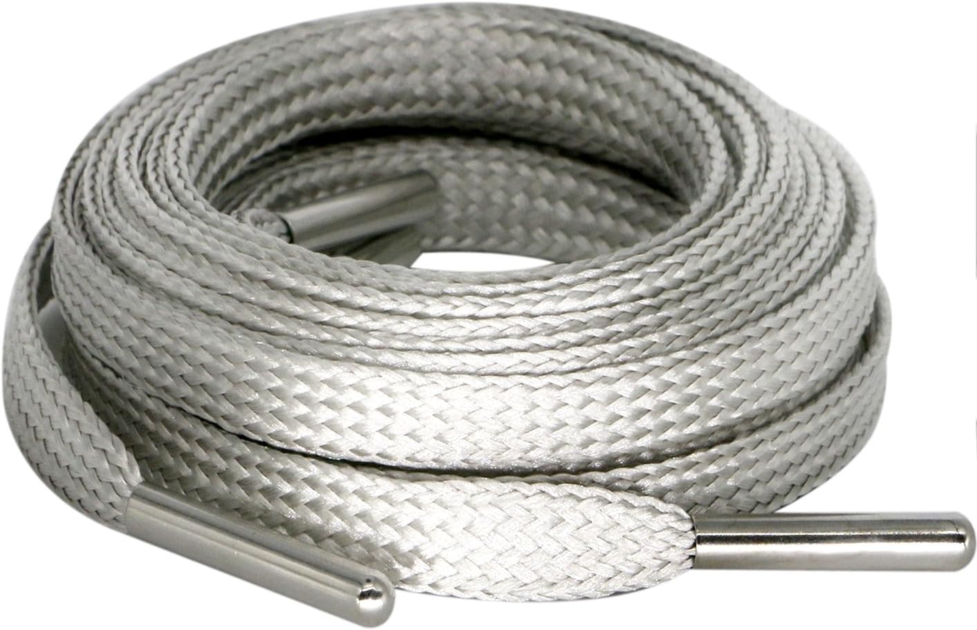 Flat/Round Silk Shoelaces for Sneakers and Sports Shoes 120-160CM Golden/Silver Colors