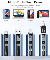EATOP USB3.0 Flash Drive 128GB Phone Memory Stick