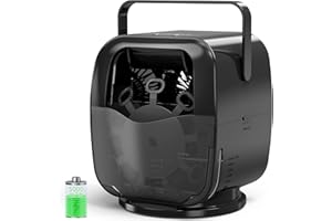 KIDWILL Rechargeable Bubble Machine, Automatic Bubble Blower - 5,000mAh Power, 90°/180°/360° Auto Rotation, 3 Speeds - Bubble Maker Toy for Toddler, Kids, Pets, Parties Indoor Outdoor