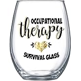 Zoey Christina Best Funny Occupational Therapy Therapist Gifts for Women Stemless Wine Survival glass™ 0212