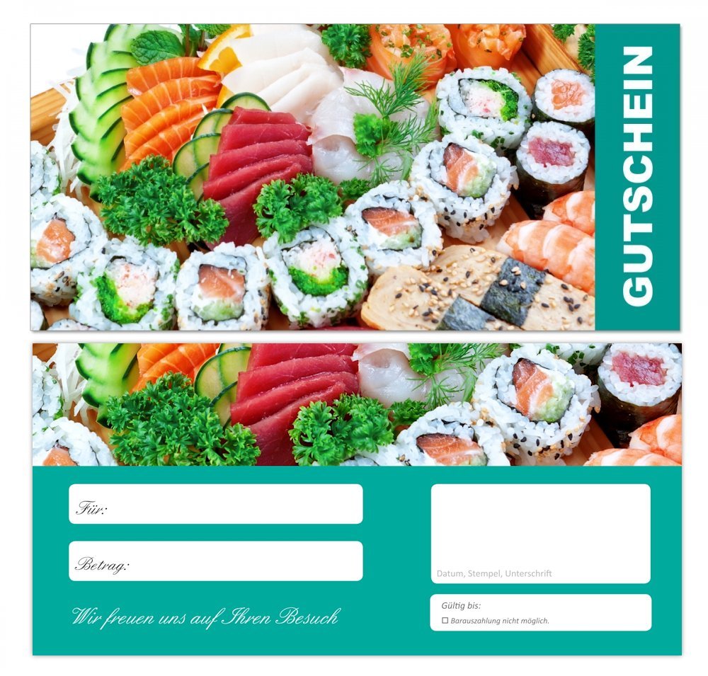 100 Stück Premium First Class Geschenkgutscheine (Fisch-679) - Ein ...