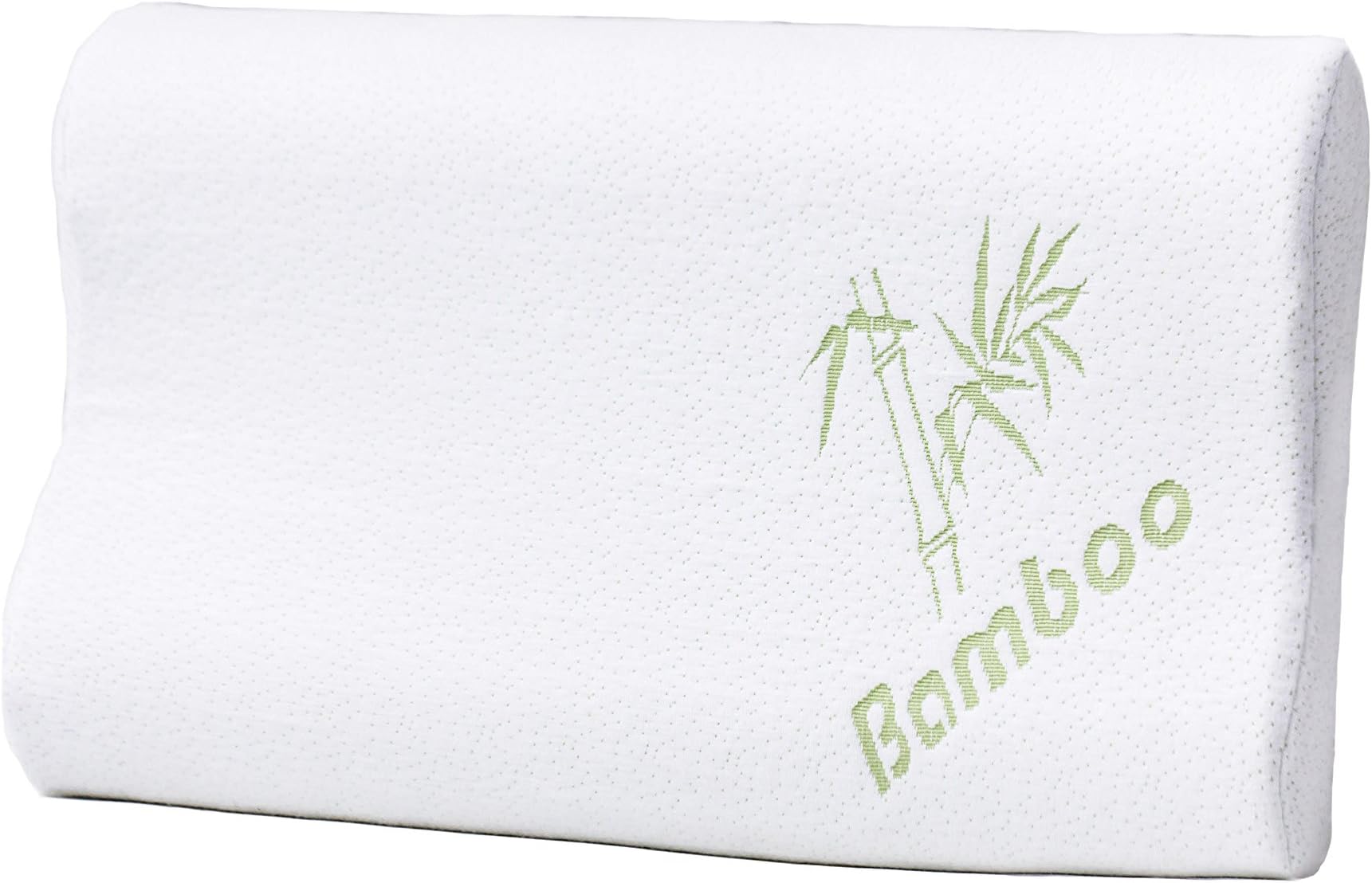 Limber Bamboo Memory Foam Orthopedic Pillow Queen Sized Contour Sleeping Cushion, Ergonomic Design, Soft and Comfortable Reduces Neck and Spine Pain, Support for Side Sleepers, Hypoallergenic