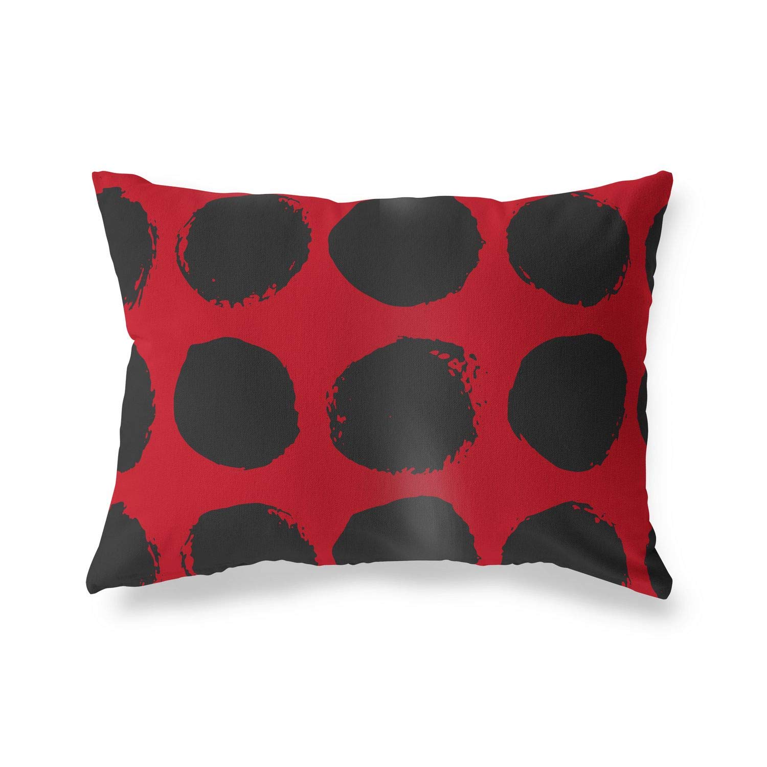 BonaMaison Decorative Cushion Cover, Red Black Throw Pillow Covers, Home Decorative Pillowcases for Livingroom, Sofa, Bedroom, Size: 45X60 Cm - Designed and Manufactured in Turkey