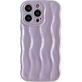 Caseative for iPhone 13 Pro Case, Taro Purple | Water Ripple Pattern Curly Wave Frame Soft