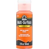 FolkArt Multi-Surface Paint in Assorted Colors (2 oz), 2903, Pure Orange