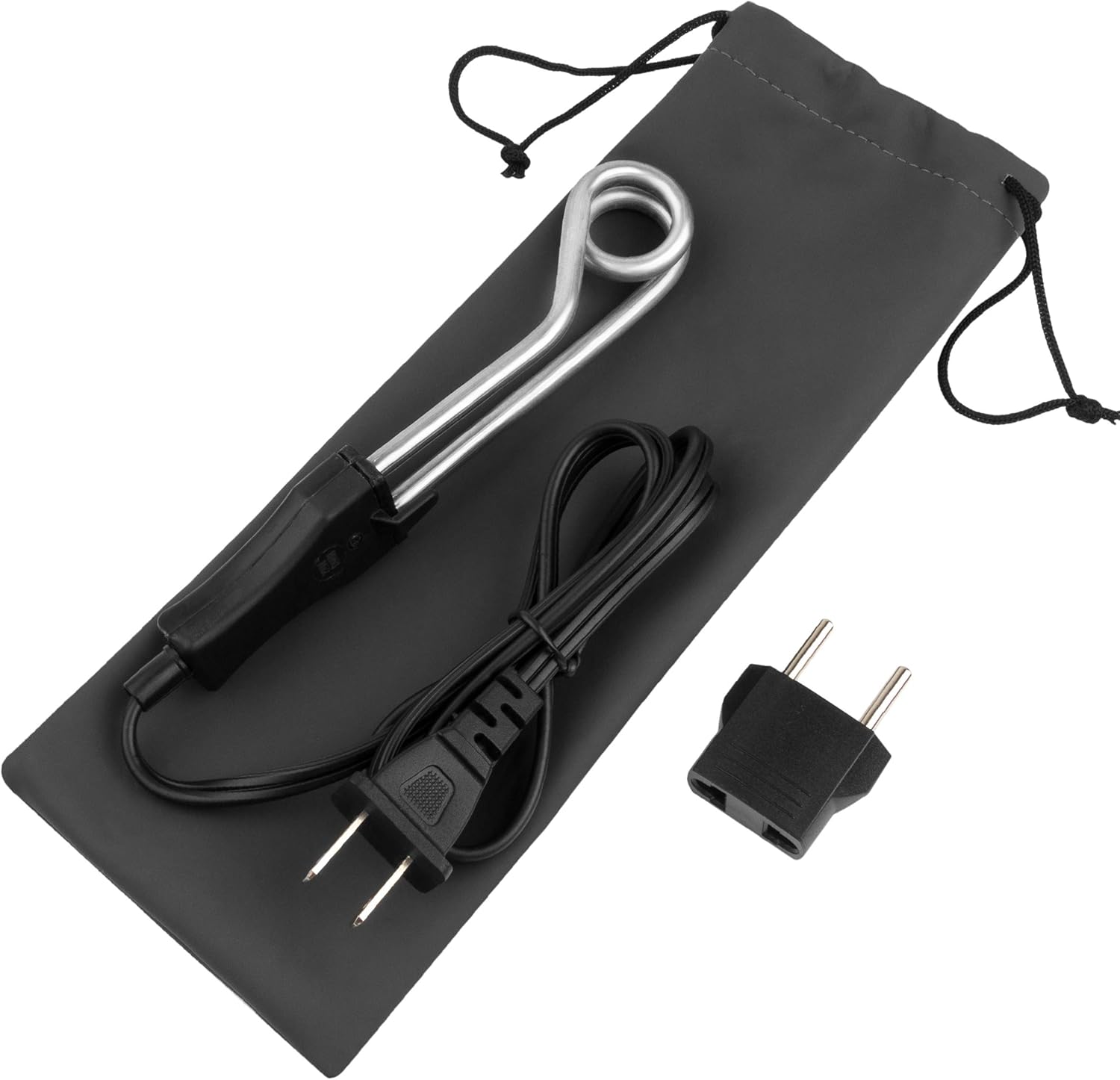 Diximus 300W - 120/240V - Dual Voltage Portable Travel Immersion Water Heater - Instant Electric Boiler + Travel Pouch: Kitchen & Dining