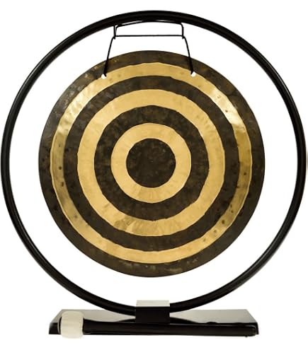 Hand-Lathed Bronze Taoist Breeze Gong - 22 Inch With Mallet & Rope, For Meditation & Yoga