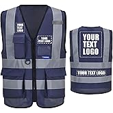 A-SAFETY High Visibility Reflective Safety Vest Customize Logo (XS-8XL)