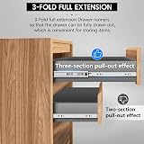 AOLISHENG 250mm Drawer Runners Side Mount Ball Bearing Full Extension 45mm view 3