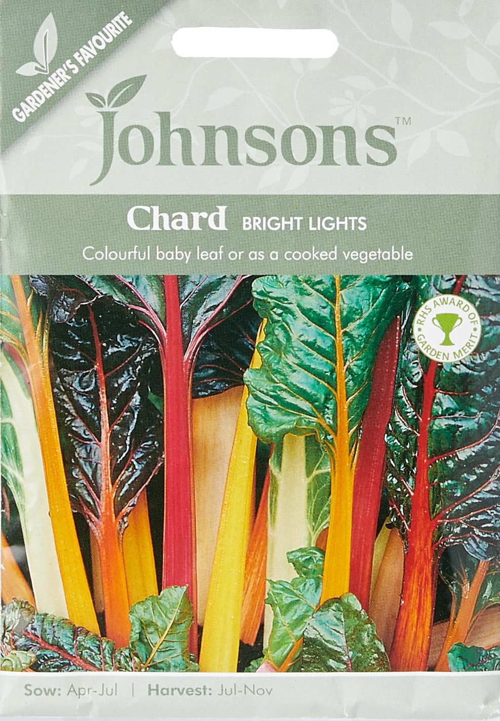 Johnsons 22101 Vegetable Seeds, Chard Bright Lights