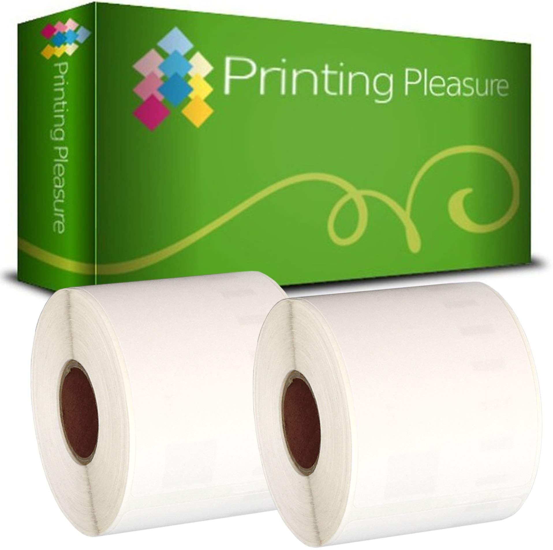 Printing Pleasure 2X Compatible with Seiko 99014 54mm x 101mm White Shipping and Name Badge Labels Rolls (220 Labels per Roll) for LabelWriter 4XL 450 400 330 320 310 Twin Seiko Printers
