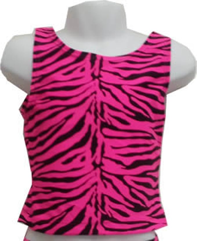 Zebra Tank Top (6x7, Black/Pink) Clothing