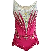 JoyCan Rhythmic Gymnastics Leotard for Girls and Women Pink Spandex New Rules Compliant Performance and Competition Wear