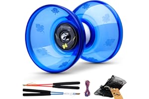 MAGICYOYO Pro Triple Bearing Diabolo Small Size 4” Chinese Yoyo Toy with 2 Pairs Carbon Sticks+ 2 Extra Strings +1 Net Bag, H