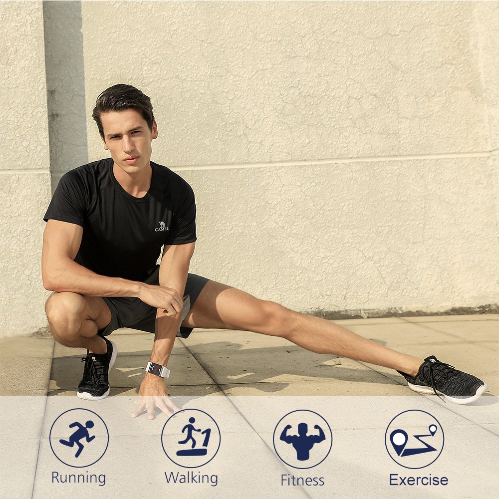 Camel Short Sleeve Shirts for Men Crew Neck Tees T-Shirt Dress Breathable Quick-Dry Casual for Fishing Golf Gym Athletic Running Workout (XXL Black)