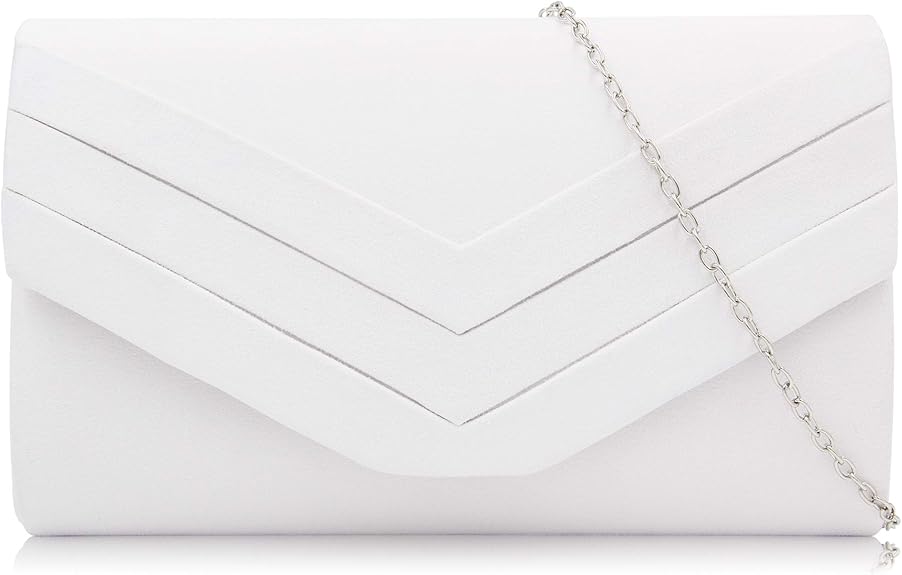 Milisente Evening Bag for Women, Suede Envelope Evening Purses