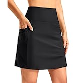 G Gradual Women's 18" Long Swim Skirt with Pockets High Waisted Modest Swimsuit Tummy Control Bathing Suit Bottoms for Women