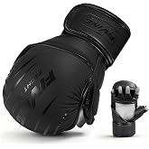 FIVING MMA Gloves, Open Palm Martial Arts Training Gloves | for Men and Women, Open Palm Training Gloves with Wrist Support, for Sparring, Grappling, Kickboxing, Muay Thai, Punching Bag