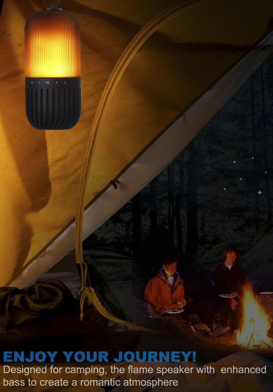 dikaou led flame speaker