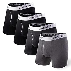 BAMBOO COOL Men's Underwear Boxer Briefs Soft