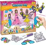 Imagimake Window Art Princess Unicorn Suncatcher Kit 16-Piece Glass Paint