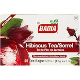 Badia Hibiscus Tea, Flor de Jamaica, 25 Bags &ndash; Refreshing Herbal Infusion with Sweet Tart Floral Flavor &amp; Antioxidant Richness