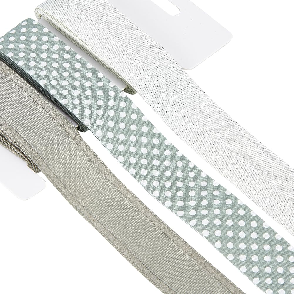 CRASPIRE 3 Rolls Wired Edge Ribbon Green Easter 1inch Burlap Peep Ribbons Polka Dot Polyester Fabric Wedding for Christmas Valentine's Day Holiday Box Wrapping Wreath Bowknot Home Decor DIY Craft