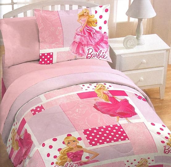 Barbie Microfiber 2 Pc. Twin Quilt Set Home & Kitchen