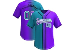 Custom Baseball Jersey Stitched/Printed Personanlized Button Down Shirts Sports Uniform for Men Women Youth