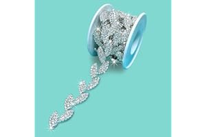 Yhsheen 1 Yard Bling Delicate Rhinestone Trim Crystal Rhinestone Chain Rhinestone Applique for DIY Decoration & Bridal Costume Embellishment