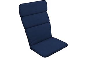 ARDEN SELECTIONS Arden Outdoor Adirondack or Rocking Chair Cushion, 20 x 17, Rain-Proof, Fade Resistant 20 x 17, Sapphire Blue Leala