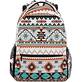 AUUXVA Ethnic Aztec Geometric Backpack Travel School Shoulder Bag for Kids Boys Girls Women Men