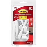Command Large Utility Hooks, Holds up to 5 lb, 14 Hooks and 16 Strips, Damage-Free Hanging Wall Hook with Adhesive Strips, No Tools Great for Hanging, Organization and Storage
