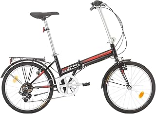 NOMAD 20 Zoll Herren Damen Klapprad Faltrad Fahrrad Shimano 6 GANG (Schwarz)