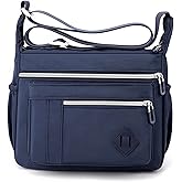 Wxnow Multi Pocket Shoulder Bag Crossbody Bag for Women Travel Purse Work Bag